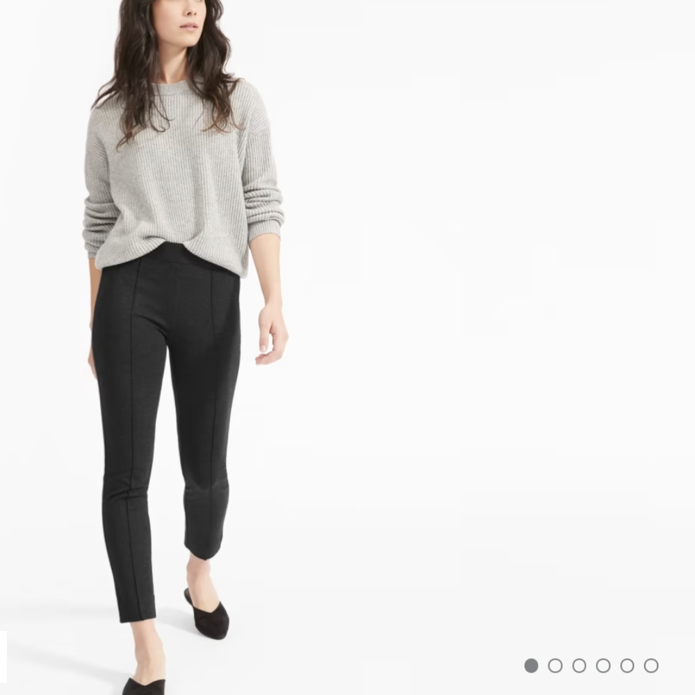 Black Everlane Stretch Ponte Crop Pants